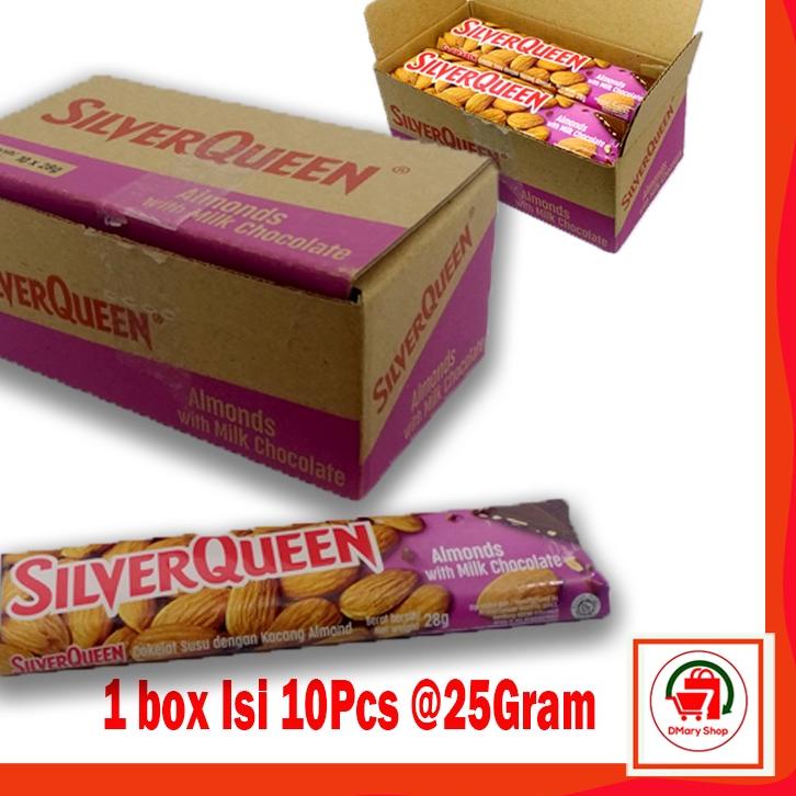 

➷ Silverqueen Almonds Cashews Milk Chocolate 1 Box Isi 10Pcs 250Gram ➺