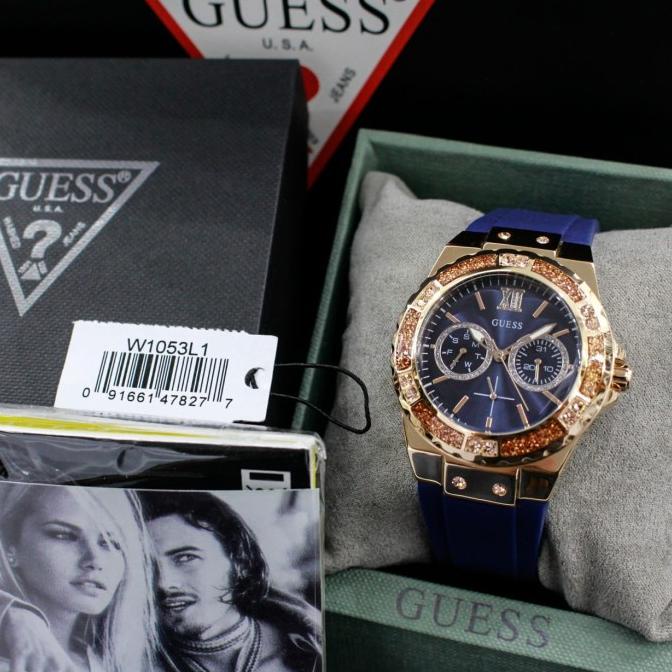 HARGA DISKON Jam Tangan Wanita Guess W1053L1 Sporty Original Full set