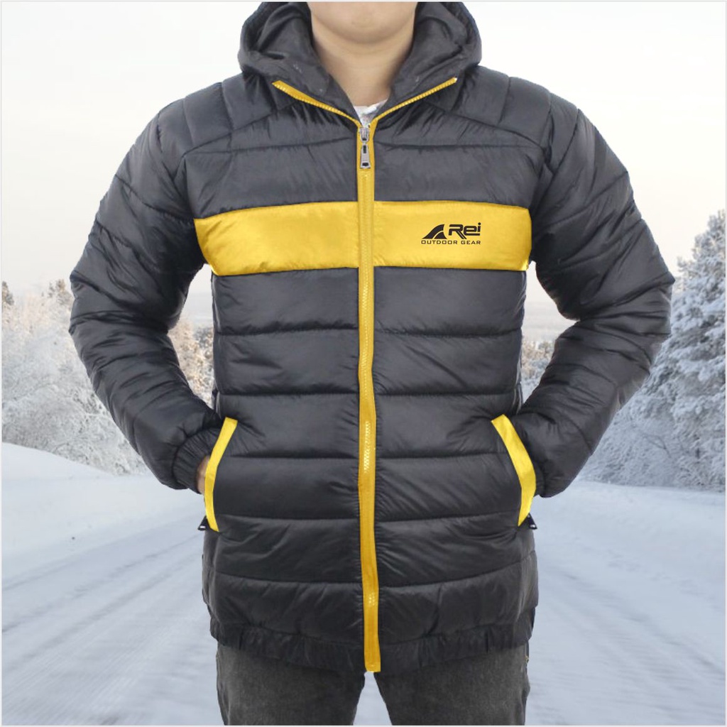 TERLARIS!!! JAKET PUFFER TEBAL REI JAKET PARASUT Musim Dingin Korean Style