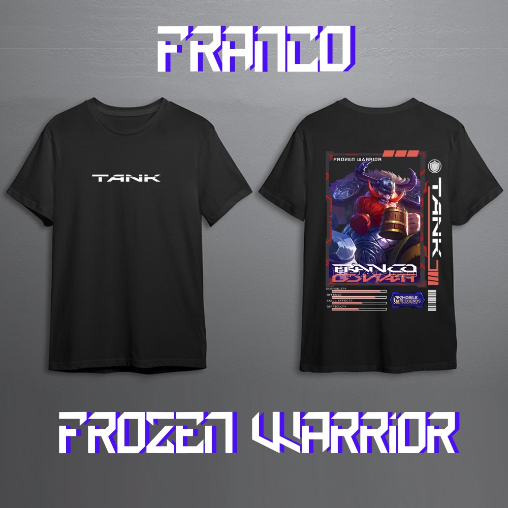 KAOS HERO MOBILE LEGEND FRANCO TANK FFULL SKIN KEREN // KAOS MLBB // KAOS ML