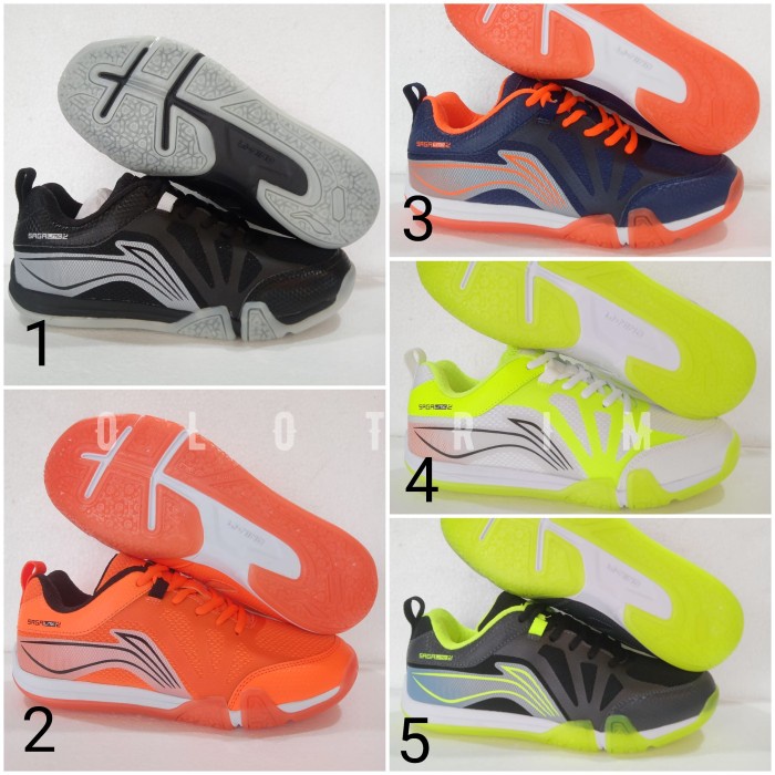 {MentariStore} Sepatu Badminton Lining Saga Lite 2 ii Original - 1. black/silver 40 Murah