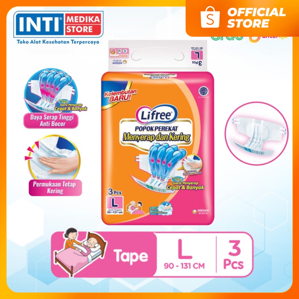 LIFREE - Popok Perekat Dewasa | Popok Dewasa Lifree | Adult Diapers