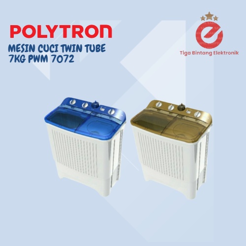 Mesin Cuci 2 Tabung Polytron PWM 7072 (7KG)