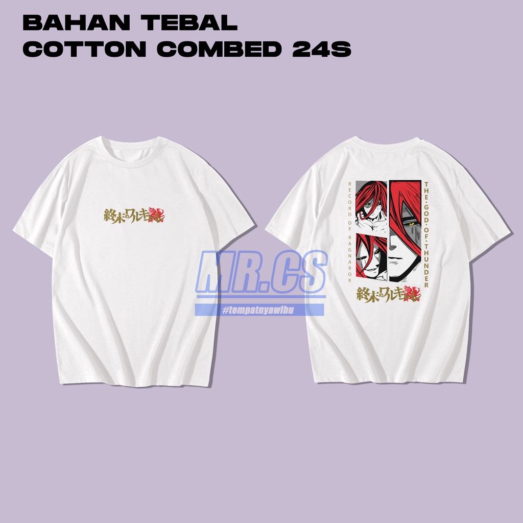 baju KAOS ANIME SHUMATSU NO VALKRY DEWA THOR / RECORD OF RAGNAROK DEWA THOR