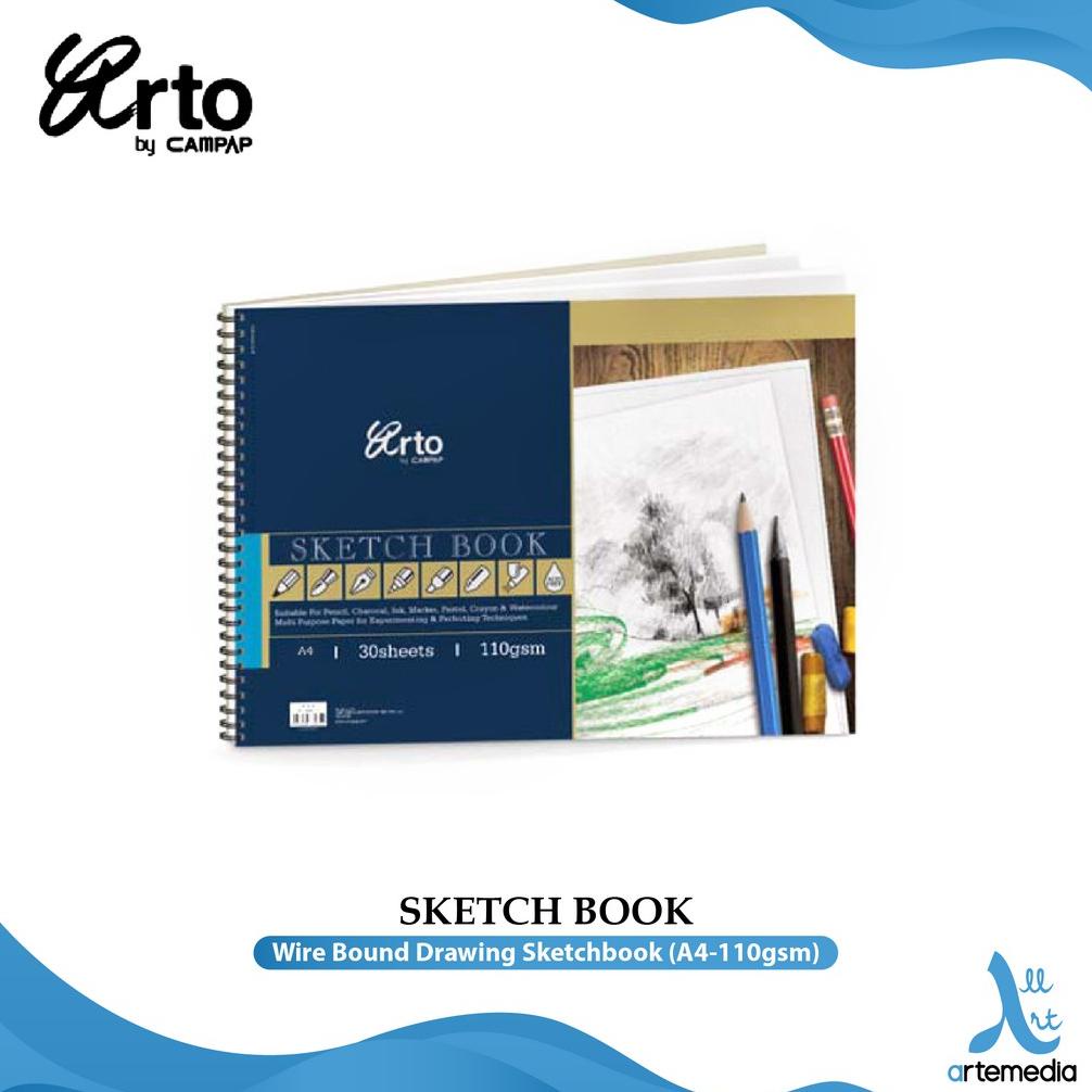 

Buku Sketsa Arto A4 110gsm Wire Bound Drawing Sketchbook