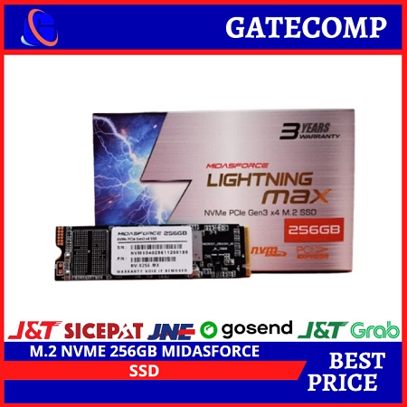 SSD M.2 NVME 256GB MIDASFORCE M2 NVME 256GB MIDAS PCIe Gen3 x4 SSD