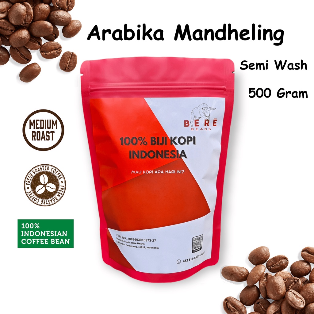 

Kopi Arabika Mandheling Sumatera Utara Indonesia 500 GRAM Biji Bubuk Coffee Beans Arabica Mandailing