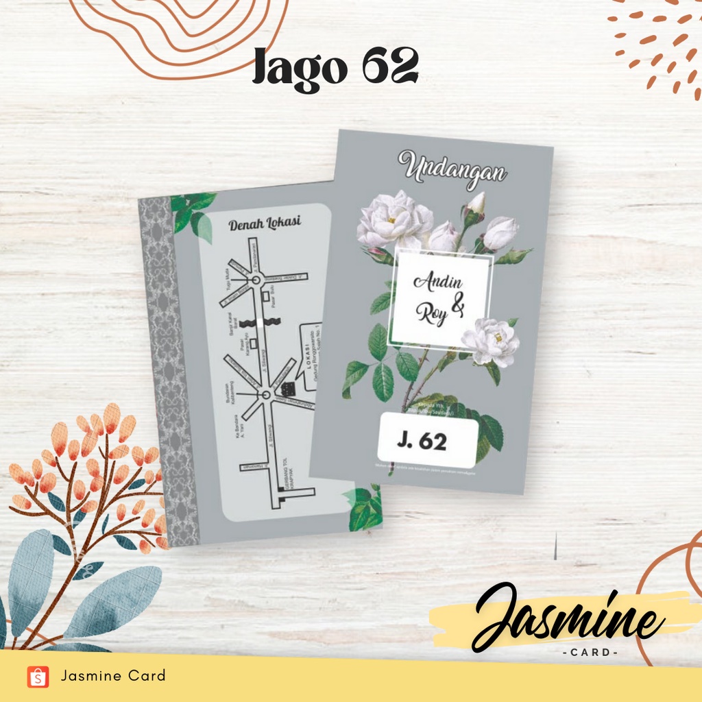 BLANGKO UNDANGAN PERNIKAHAN TERMURAH JAGO 62