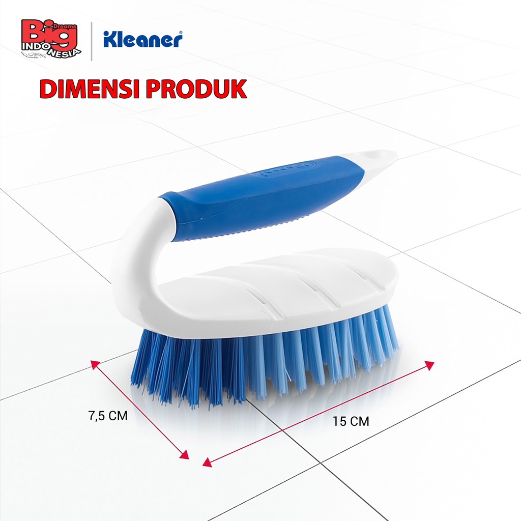 Sikat Lantai Gagang Karet Lembut Floor Brush Serbaguna 15 Cm Kleaner K19020