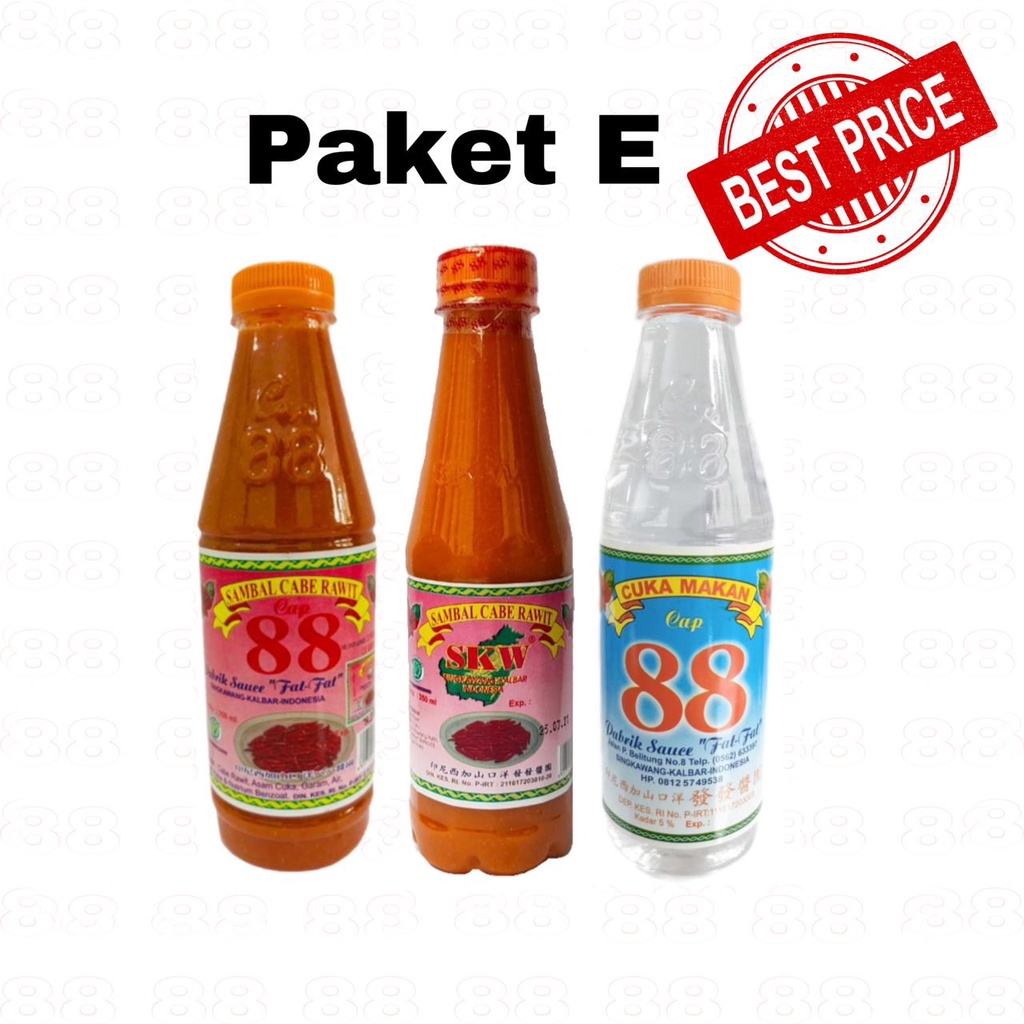 

Paket E Sambal 88 Sambal Skw Asam Cuka 88