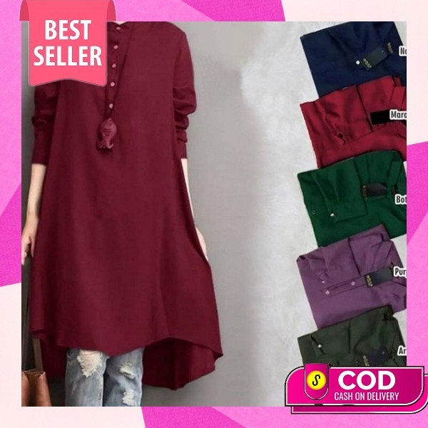 Pakaian Tunik Lebaran Wanita Zakia Tunic Blue Sky Raya By Dya Id Tunik Wanita Terbaru 2023 Kekinian 