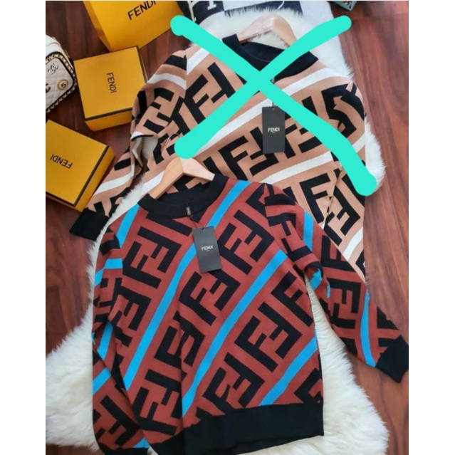 sweater branded fendi premium wanita