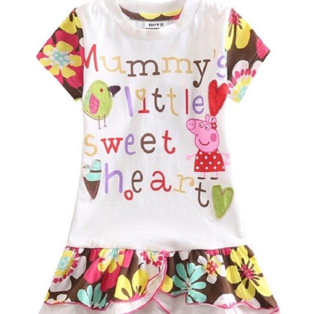 Promo Dress pepa pig baju peppa pig kaos import lengan pendek anak