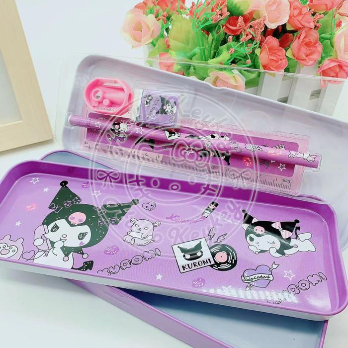 

set kotak pensil alat tulis melody kuromi cinnamoroll pompompurin