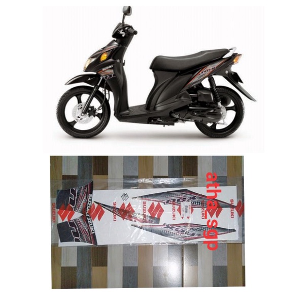 body stiker striping hitam suzuki nex karbu 2011,2012 ori sgp