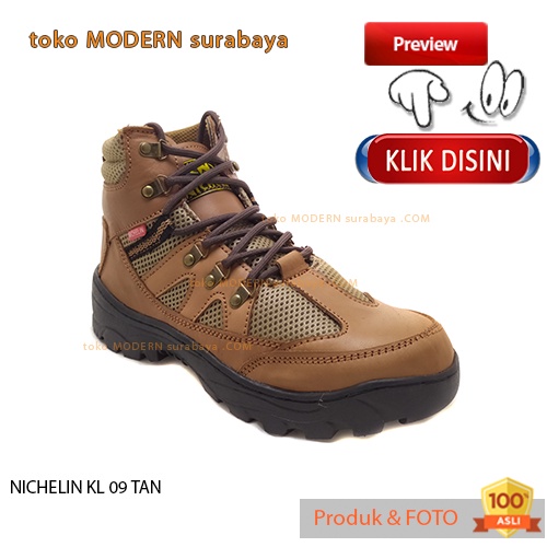 Sepatu pria sepatu safety boots tali ankle boot NICHELIN KL 09