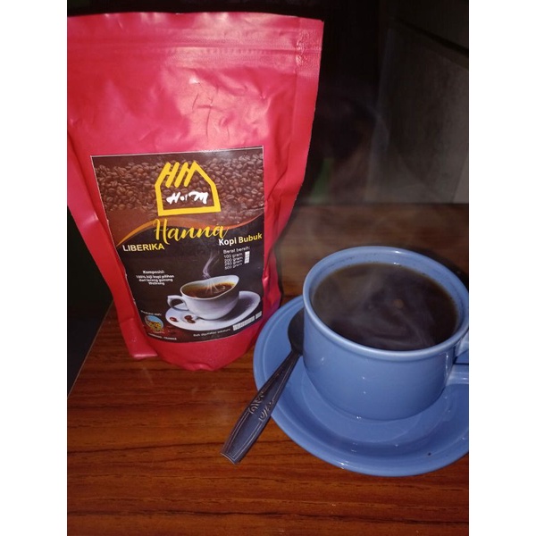 

Kopi Liberika Arabica, Robusta Bubuk Hitam Kemasan 200 gram Aroma & Rasa Khas