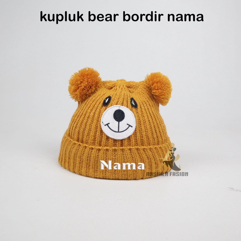 KUPLUK BORDIR BEAR GRATIS TAMBAH NAMA