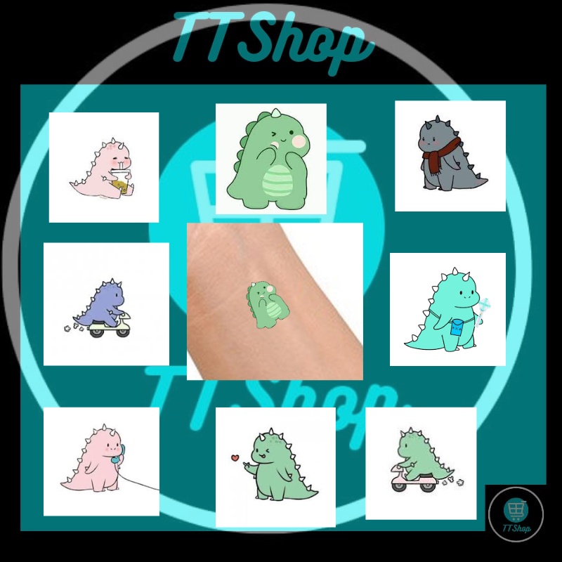 Tato temporer tahan lama dan anti air gambar dino tapi sampai sebulan ,tato temporary semi permanen 