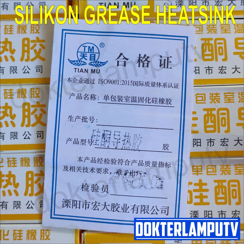 SILIKON GREASE PEMASANG PCB LED KE HEATSINK PENDINGIN LED TIANMU TIAN MU