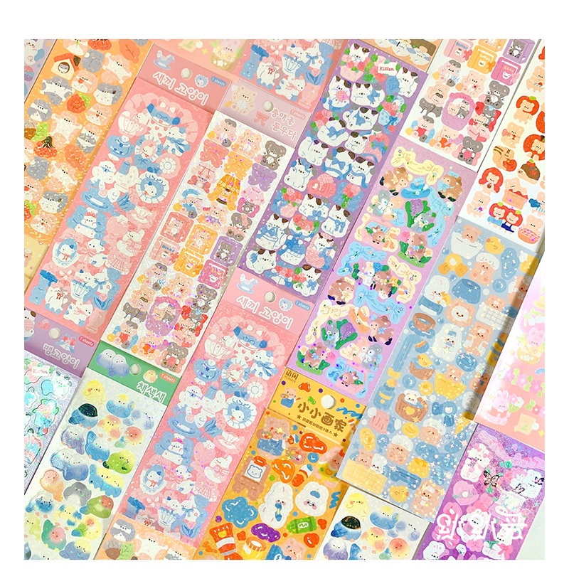 

1 Lembar Sticker Motif Animasi Lucu Glitter / Cute Stiker Dekor Aesthethic / Motif Lucu / Dekor Photocard / Notebook / Album I