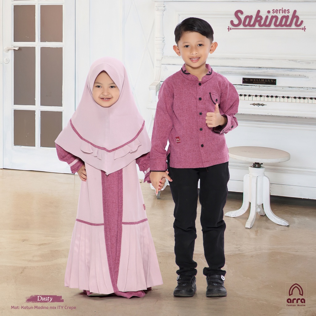 Baju Couple Keluarga Lebaran 2023 Arra Sakinah Dusty Sarimbit Keluarga 2023 Lebaran