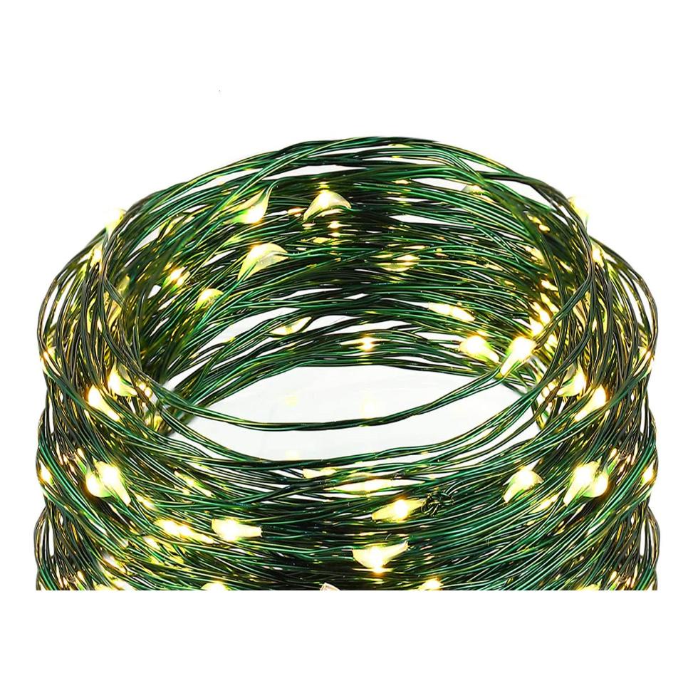 Lampu Hias String Lights Waterproof with Remote 8 Modes Warm White - PD3 - Green