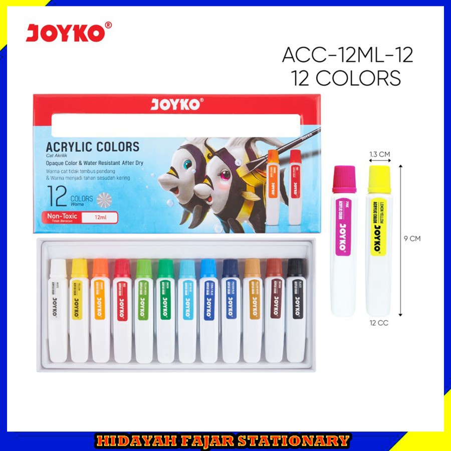 

Cat Acrylic / Cat Akrilik Acrylic Color Joyko ACC-12ML