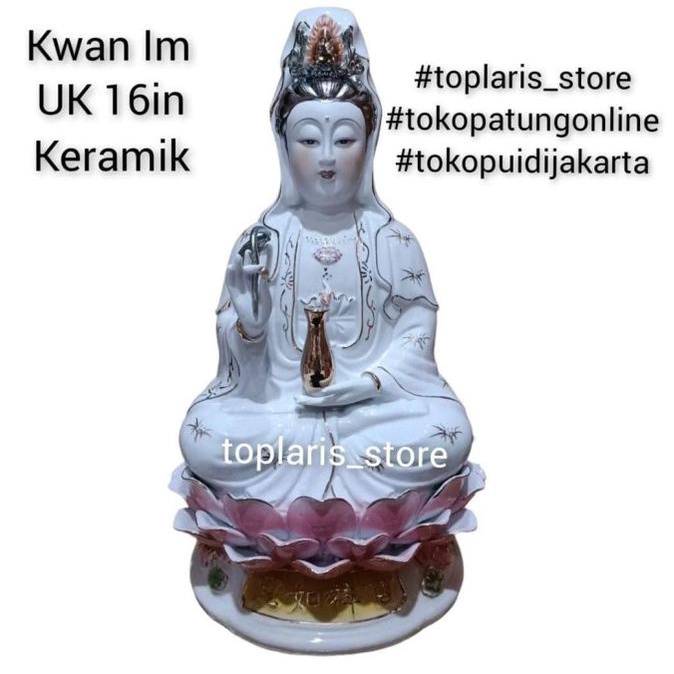 Patung Kwan Im Keramik 16in 022 New
