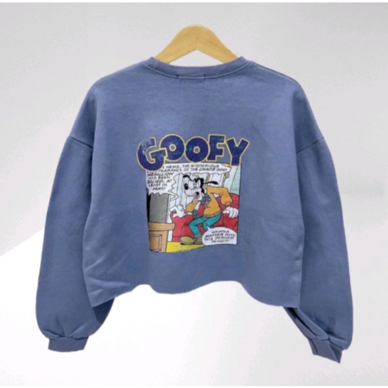Sweater Wanita Crope Goofy