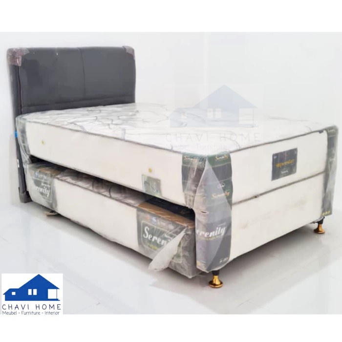 set 2in1 springbed kasur sorong elite serenity spring bed ukuran 120