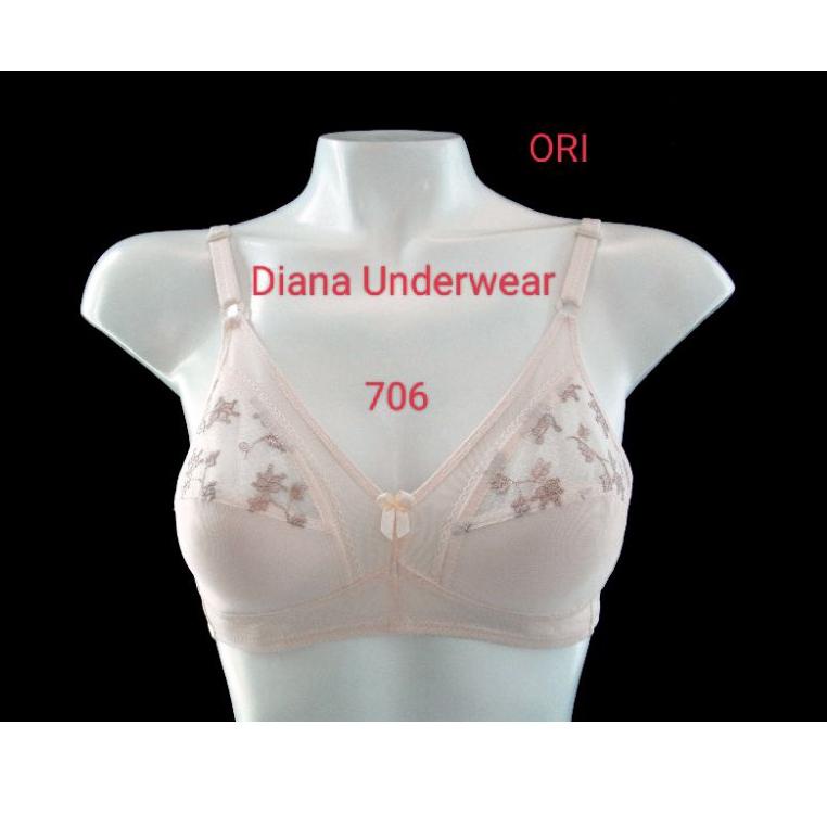 BIG SALE BH DIANA (asli) style 706 Tanpa Busa Tidak Kawat Cup A