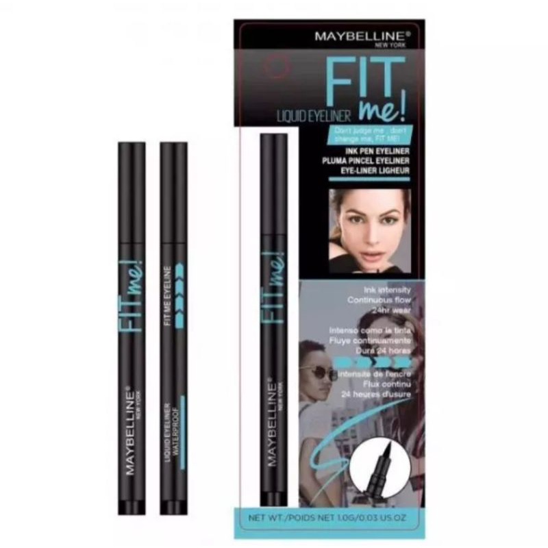 3in1 Mascara Sky High Waterproof - Eyeliner Gel Maybelline Fit Me - Galenco