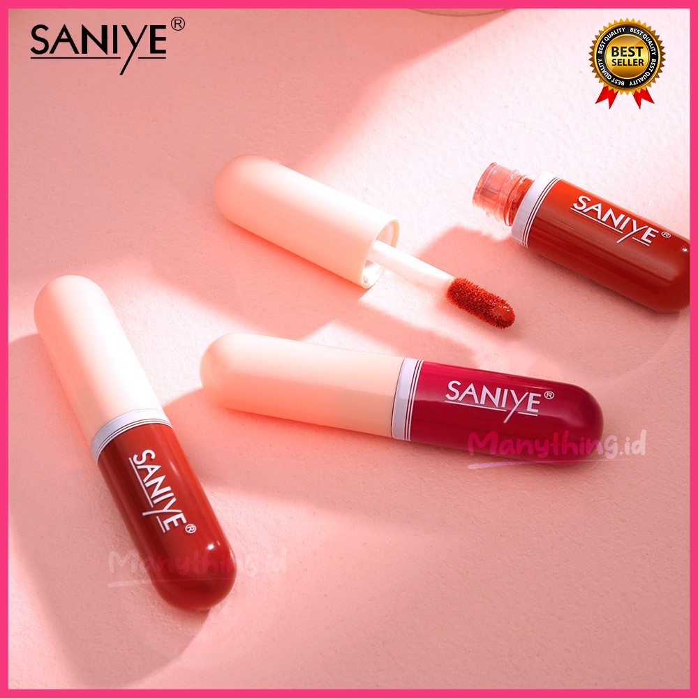 [BPOM] Saniye Matte Lipstik Tahan Lama Waterproof Mini Kapsul Murah - Lip Matte 12 Warna L1135