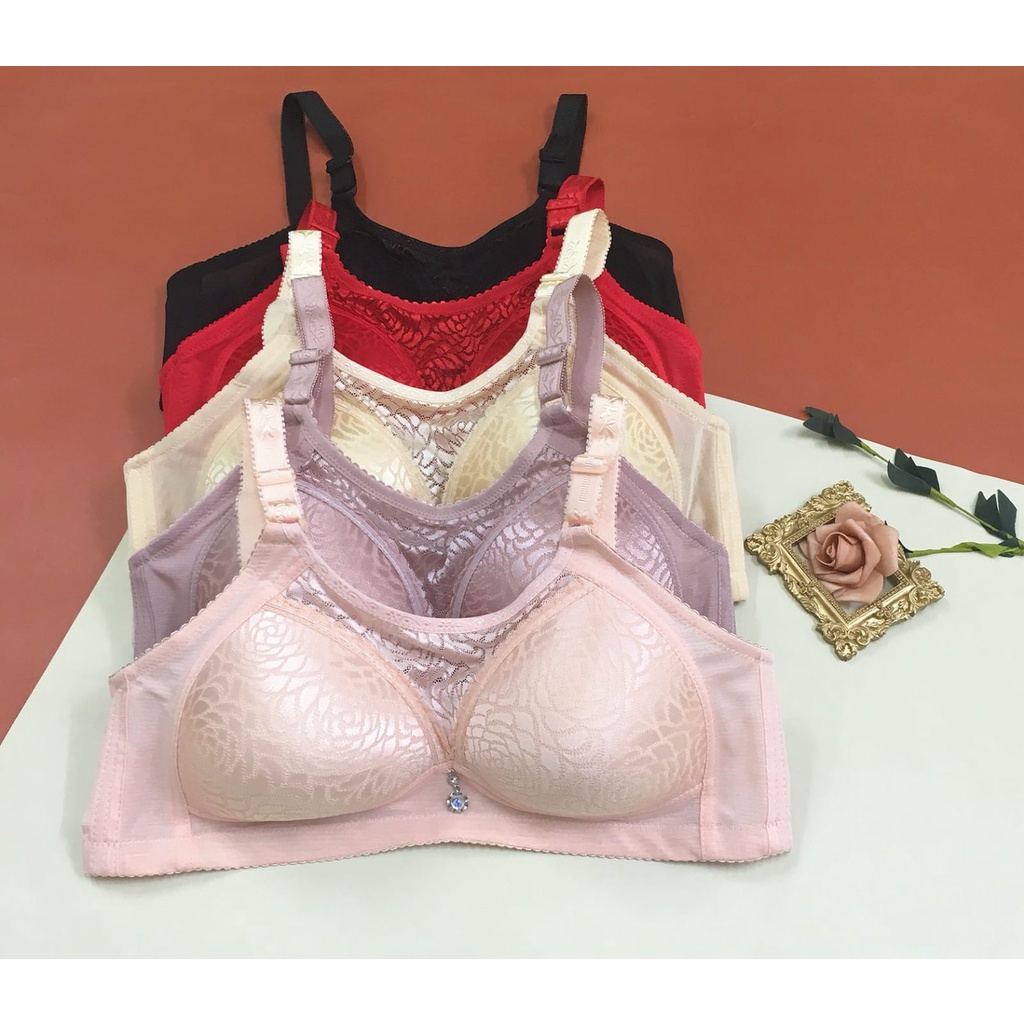 BRA / BH WANITA 1239 TIDAK ADA KAWAT BUSA TIPIS SIZE 40C - 46C