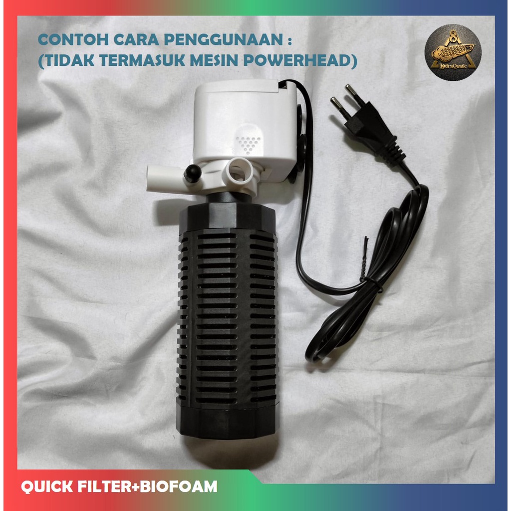 CASING QUICK FILTER BIOFOAM POMPA AQUARIUM FILTER POMPA AQUARIUM REFILL BIOFOAM QUICK FILTER AQUARIUM BUSA HITAM KAPAS HITAM BIOFORM BIOFIL