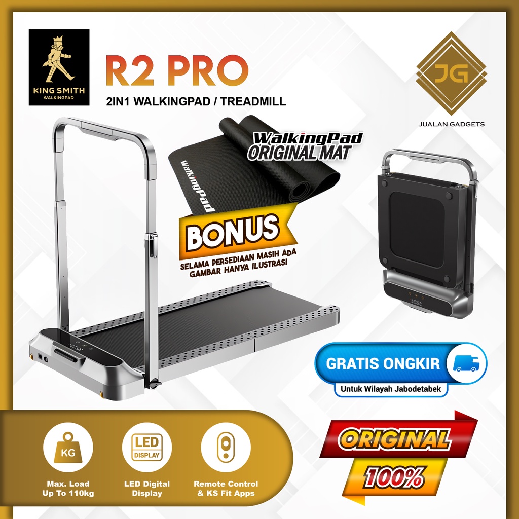 Kingsmith R2 PRO Walkingpad  2in1 Fitness Treadmill - Garansi Resmi