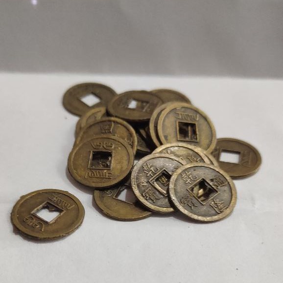 Uang Koin Gobog , Pis Bolong , Koin Antik , Uang Kepeng 17 mm Eceran