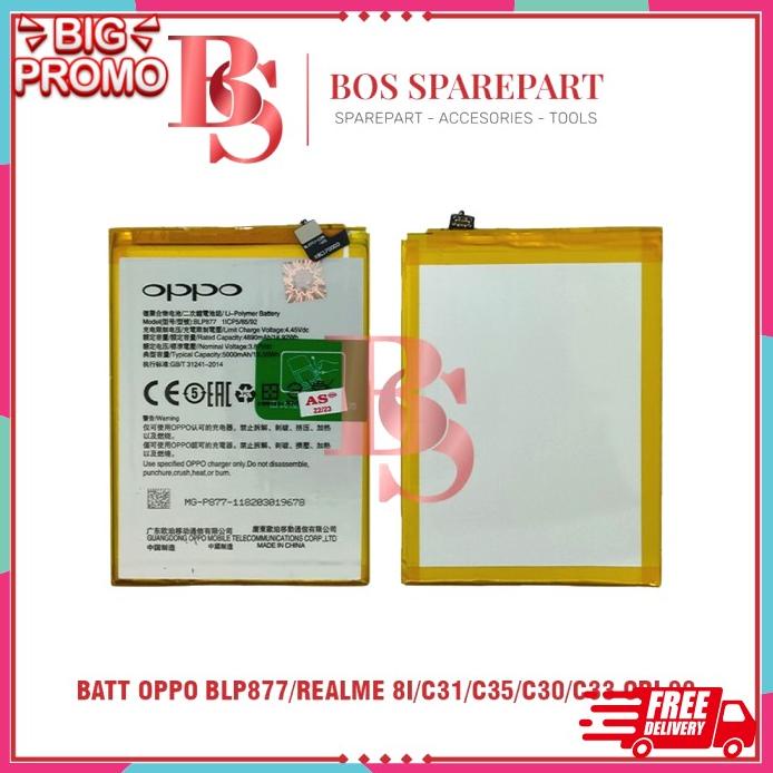 Acc Hp Baterai Oppo Blp877 Realme 8I C31 C35 C30 C33 Ori Baterai