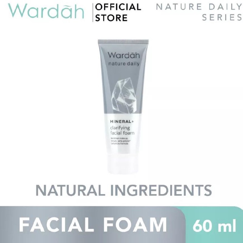 WARDAH NATURE DAILY MINERAL CLARIFYING FACIAL FOAM SABN WAJAH 60ML