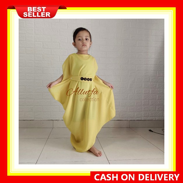Aria Kaftan (Include Inner Tanktop) - Kaftan Anak Perempuan Kaftan Anak Amara Lucuna Junior Warna Pu