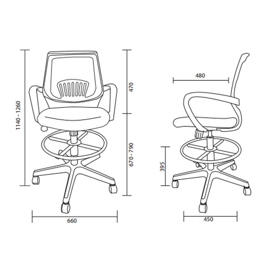Highpoint Kursi Kantor / Kursi Kerja New Austin CH180B Non Head Rest