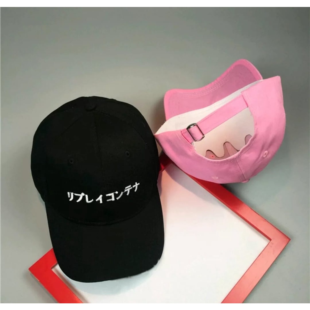 Topi Baseball Japanese Letter Katakana Topi Tulisan Jepang