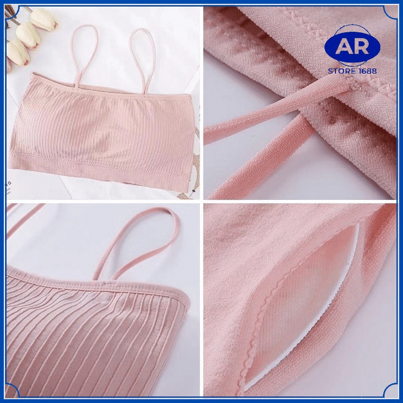 Sport Bra Kemben Tali Kecil Dalaman Wanita Korea Import BH Gym Zumba Tanpa Kawat Tanktop Spaghetti