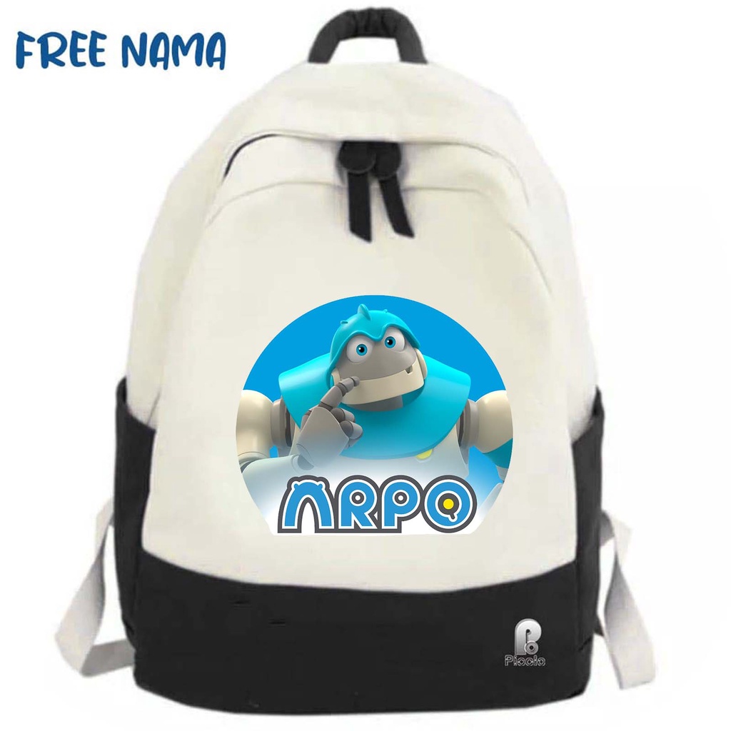 TAS RANSEL BACKPACK ANAK SEKOLAH MOTIF KARTUN ARPO THE ROBOTS FOR ALL KIDS UNISEX (FREE NAMA)