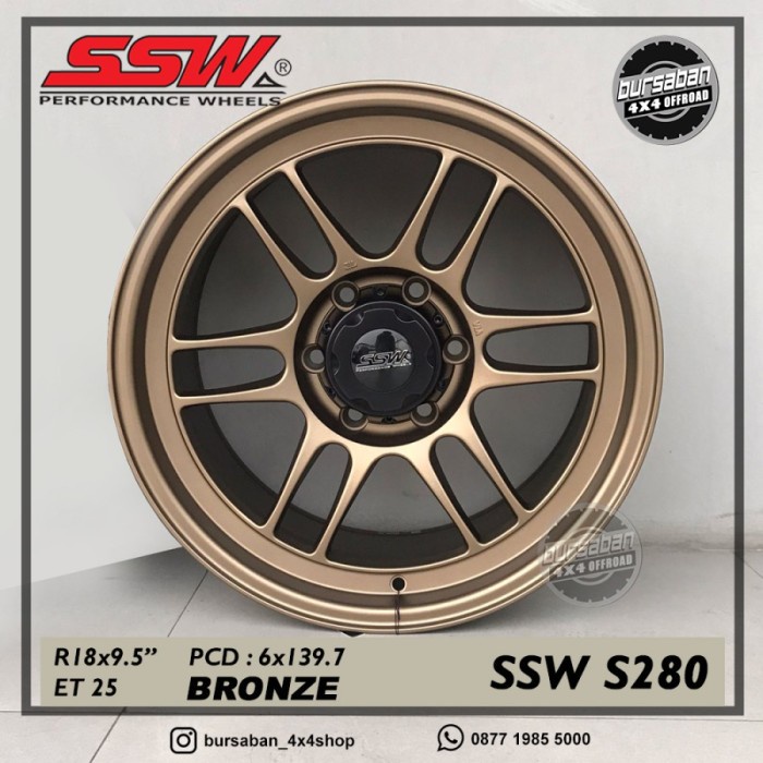 Terlaris Velg Ssw S280 Original Thailand Gun Metal R18 Rpf1 Fortuner Pajero