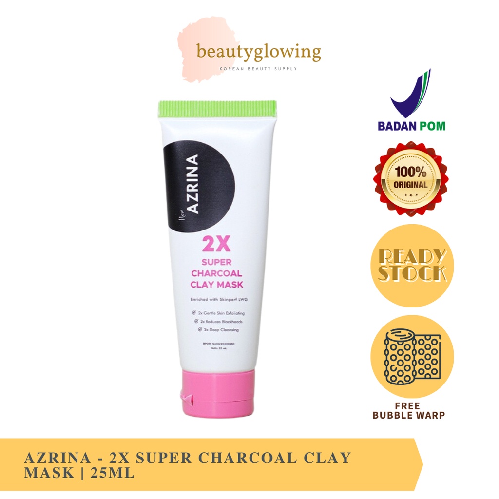 Azrina 2x Super Charcoal Clay Mask 25ml