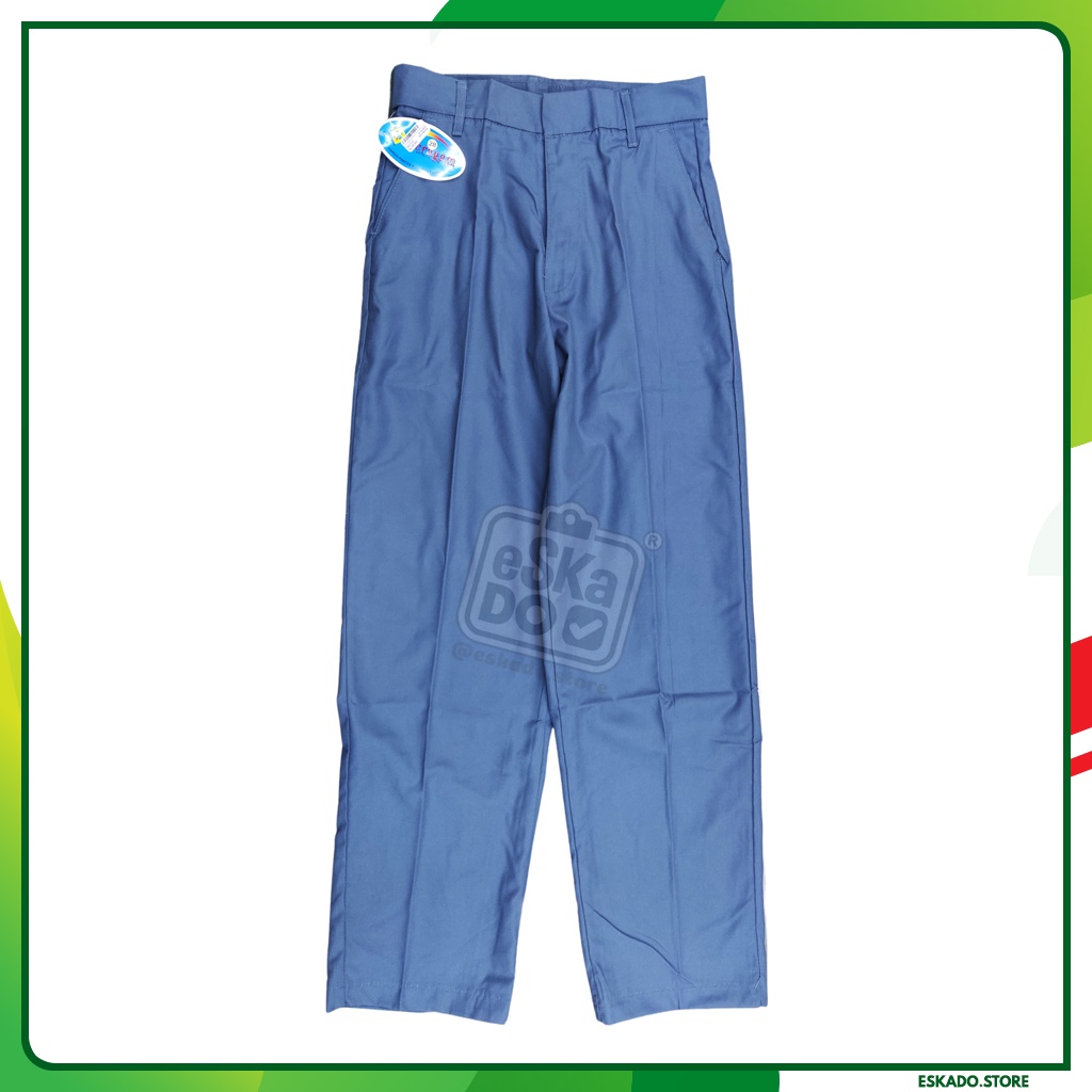 Celana SMA Abu-abu Panjang Tanpa Karet / Merek Seragam