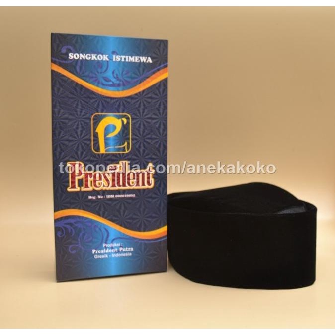 PROMO Songkok Peci Nasional Hitam Susun AC Awing President