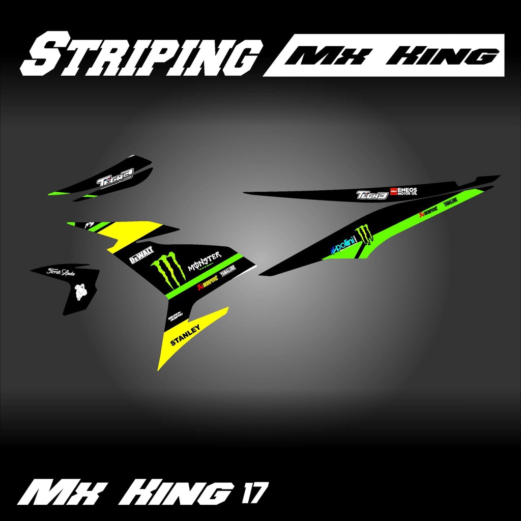 Striping sticker stiker MX King Desain Variasi